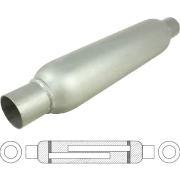 3 1/2" Round, 15" Long, 1 3/4", C/C, Spiral Louvered With Spigots Baffled, Mild - Brixton 4x4 - Buy Online Now!
